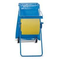 Bodenständer Putztuchrolle, bis 42 cm Rollenbreite, mit Abfallsackhalterung