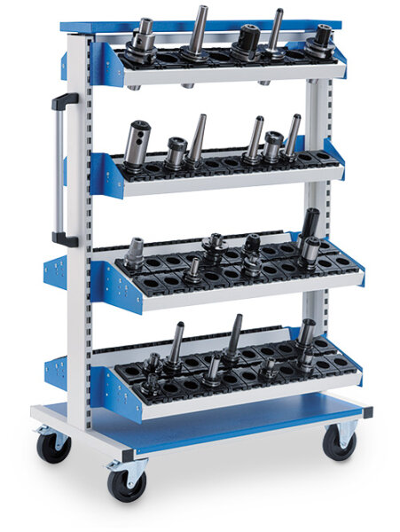 Bedrunka+Hirth, CNC-Bestückungswagen, inkl. 4 x CNC-Werkzeugaufnahmeböden breit (WABg), 4 x CNC-Werkzeugaufnahmeböden schmal (WABk), 02.58.44A