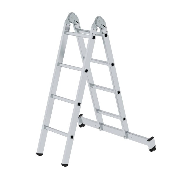 MUNK Günzburger Steigtechnik Klappleiter 2-teilig mit nivello®-Traverse