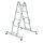 MUNK Günzburger Steigtechnik Vielzweckleiter 4-teilig mit nivello®-Traverse und Holzbelag, DIN EN 131-4
